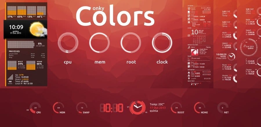 Linux Conky Color tema